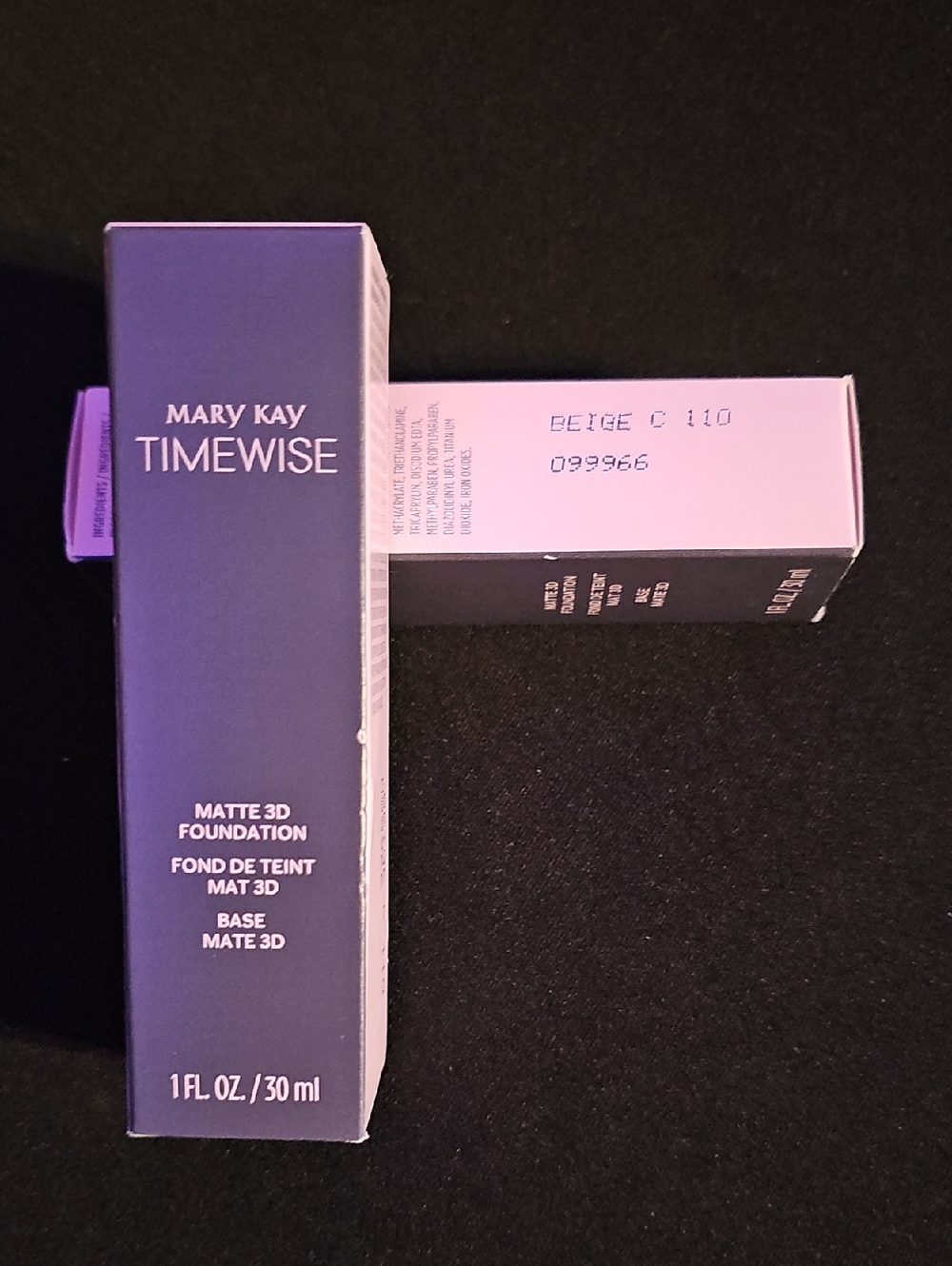 Mary Kay TimeWise Matte 3D Foundation - Purple & Pink Packaging (Beige C 110)